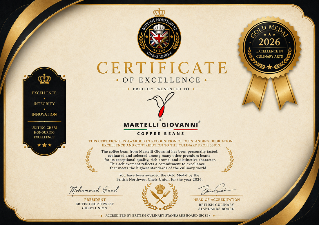 GOLD MEDAL 2026 — A Proud Moment for Martelli Giovanni Coffee Beans!